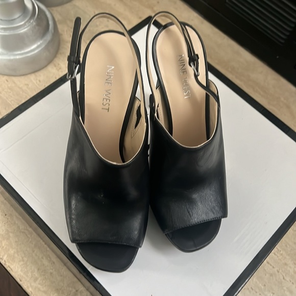 Genuine Leather, Nine West Slingback platform sandal - size 6.5, new - Picture 2 of 8